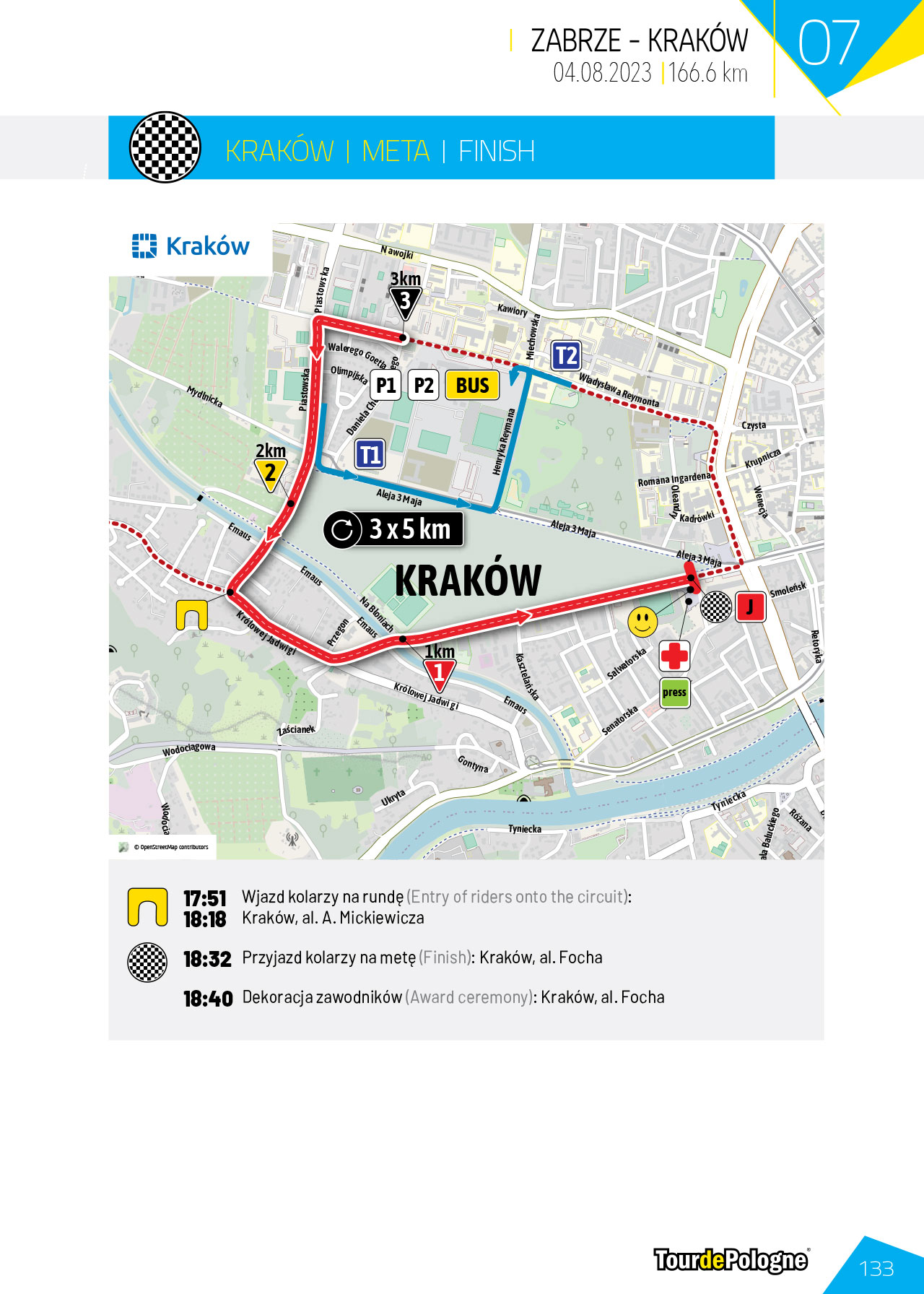 tour de pologne 2023 etap 7 mapa